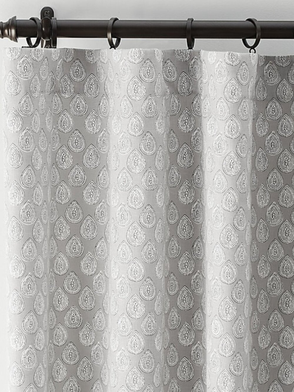 NWT Ballard Designs 2 MADERA LEAF DRAPERY PANELS 50"X84" MODERN PAISLEY PATTERN